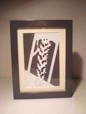 Oeuvre decoupee et encadree de Pierre Leblanc 17