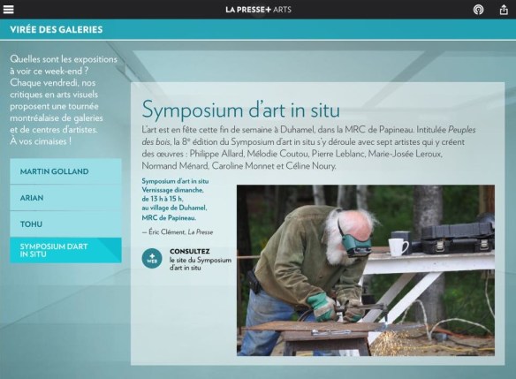 La Presse_Symposium dart in situ_Pierre Leblanc sculpteur